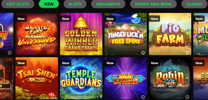 Wide Range of Slots